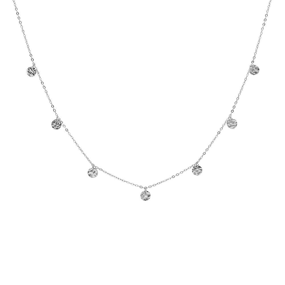 Stainless Steel Disc Necklace 40+5cm