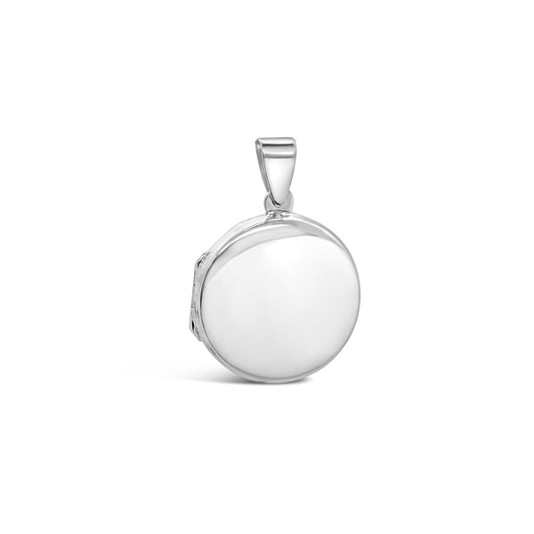 Sterling Silver Round Locket Pendant 20mm