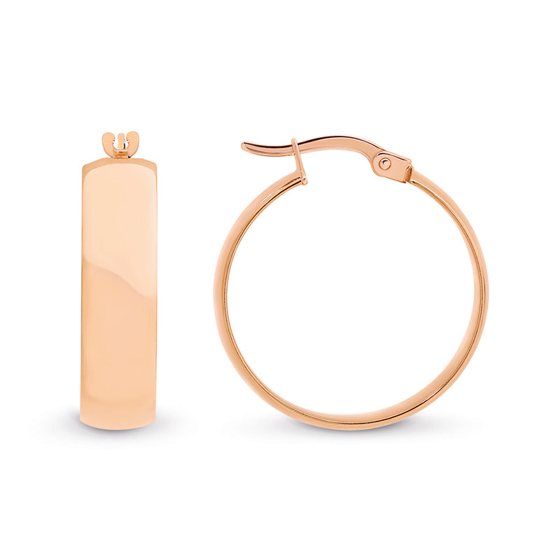 9k Rose Gold and Silver Bonded Earrings