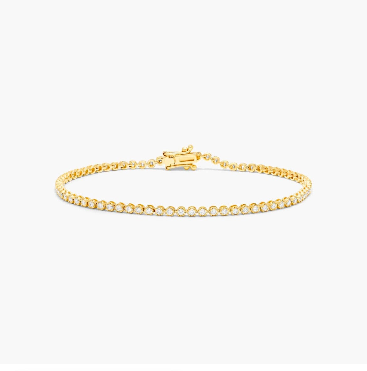 9K Yellow 1.00ct Natural Diamonds Tennis Bracelet