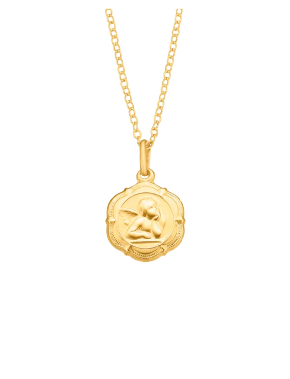 9k Yellow Gold Angel Pendant