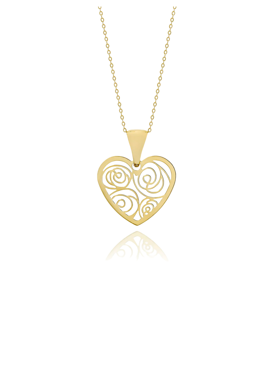 9k Yellow Gold heart Pendant