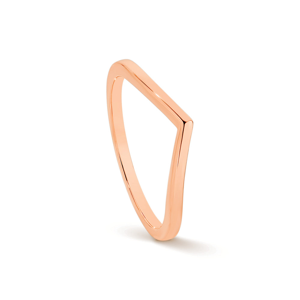 9k Rose Gold Wishbone Ring