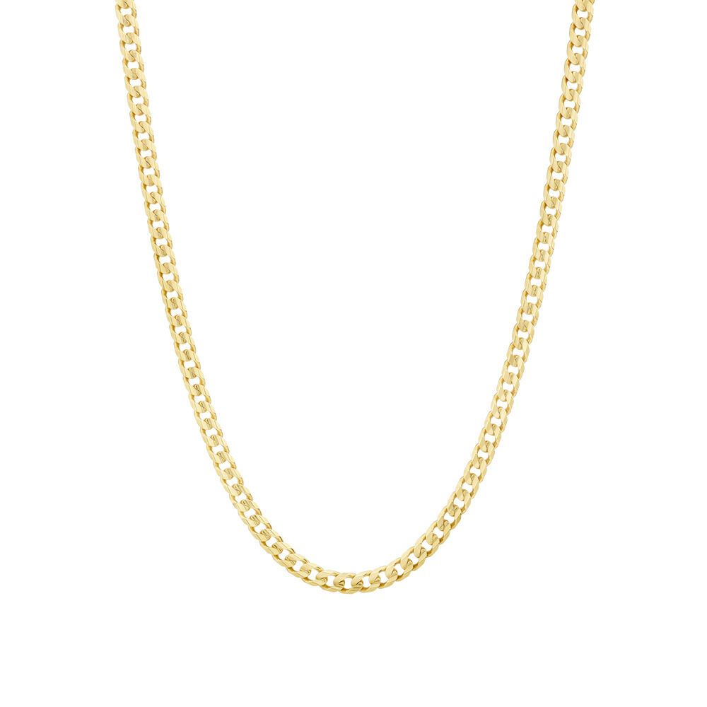 9K YELLOW GOLD CHAIN FLAT CURB DESIGN