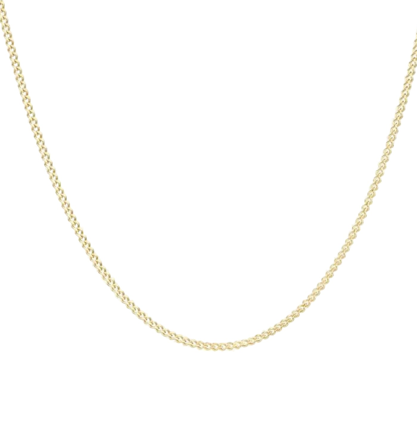 9K YELLOW GOLD CHAIN ROUND CURB DESIGN